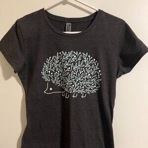 Ladies T Shirt with Hedgehog on the front - Instant Message